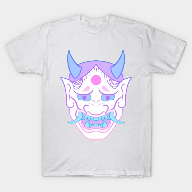 Hannya Mask (pastel) T-Shirt by Luna-Cooper